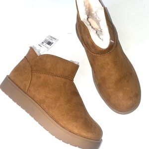 FALLS CREEK New $40 Womens 6 Chestnut Brown Shortie Short Fashion Boot FC1